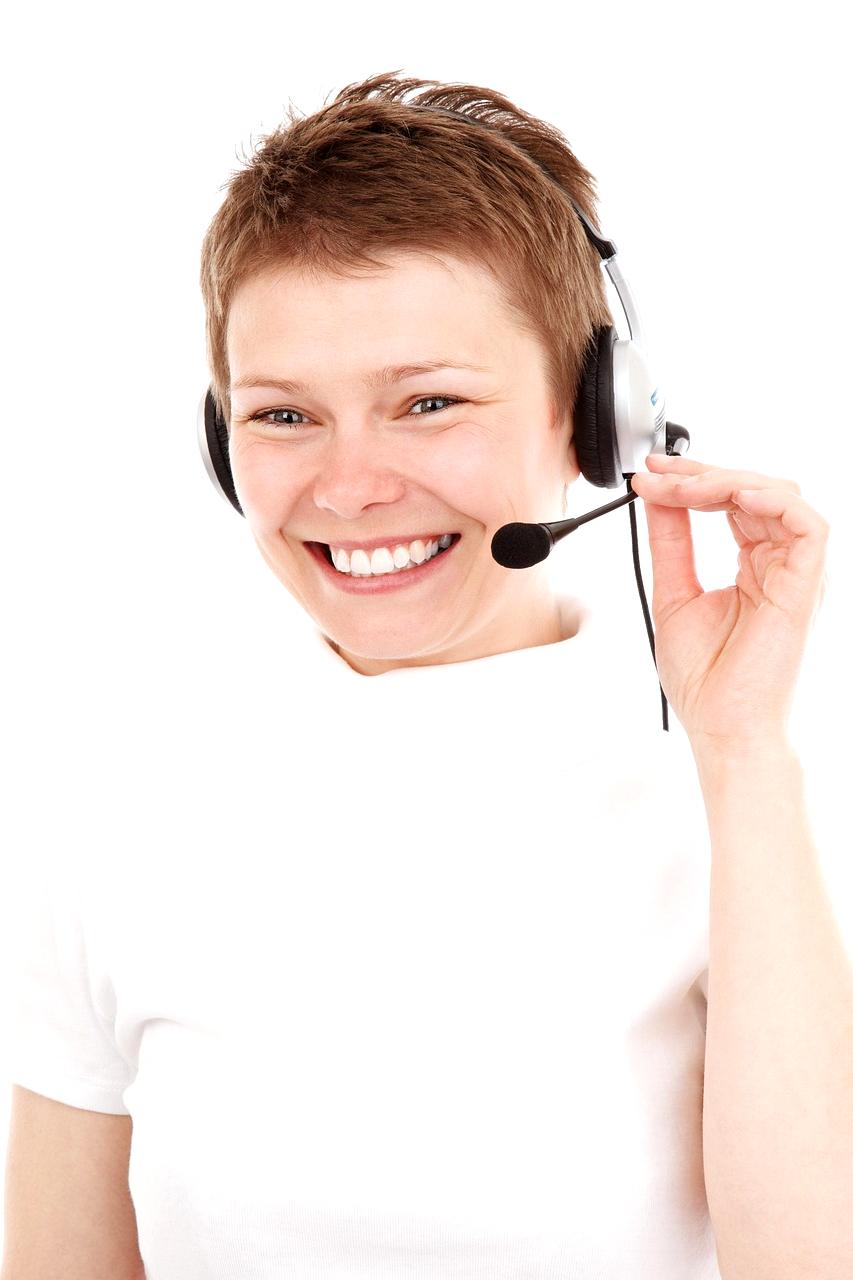 Customer support representative assisting